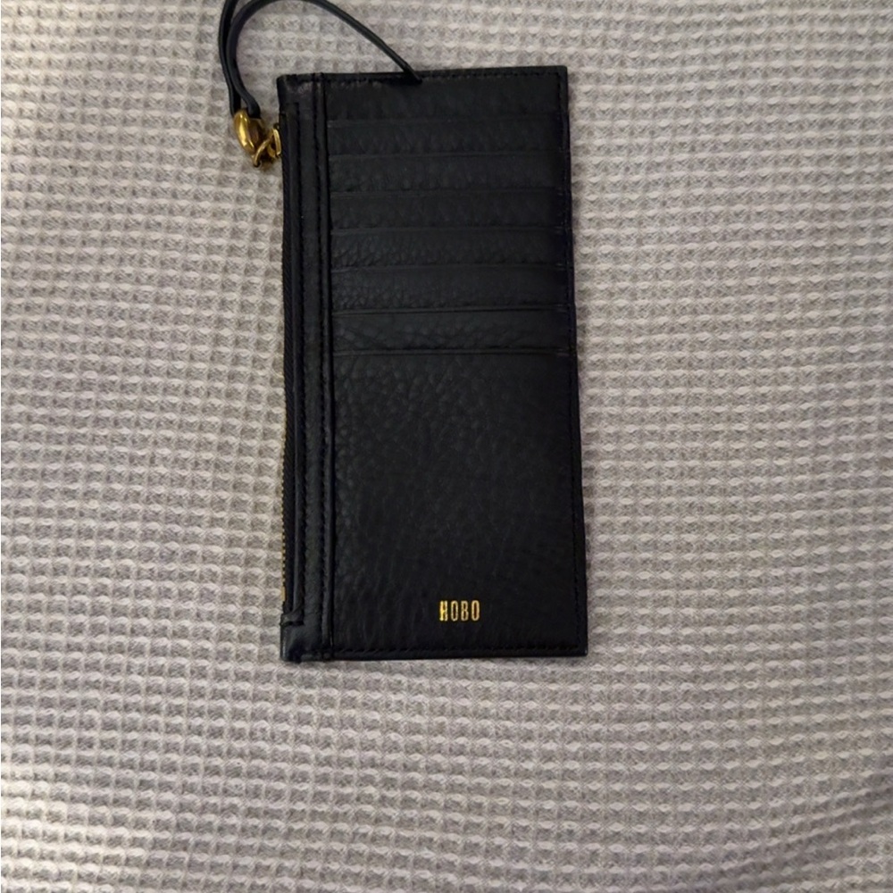 HOBO Black Leather Card Wallet